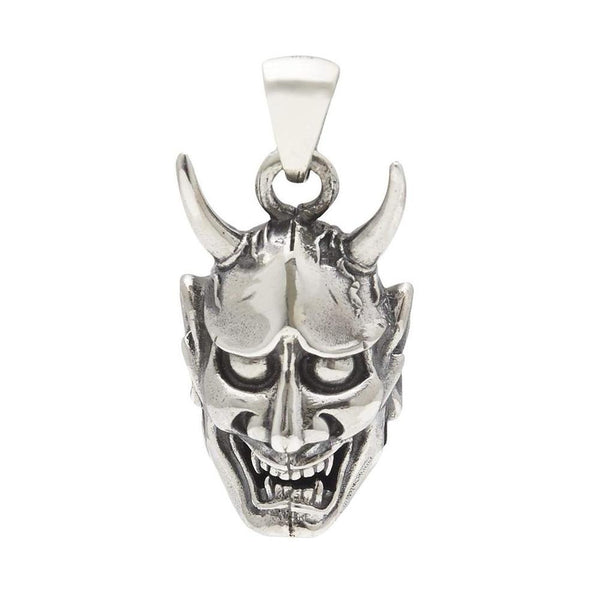 Ciondolo maschera Oni diavolo giapponese in argento
