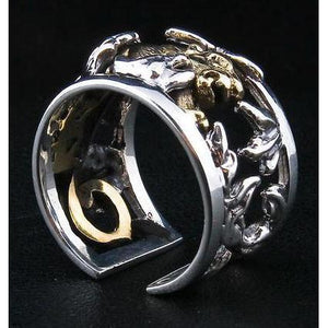 Sterling Silber Japanischer Gold Tiger Ring