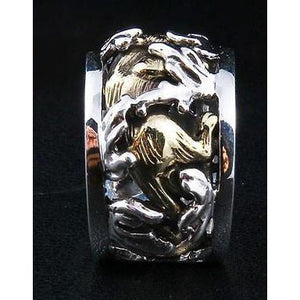 Sterling Silber Japanischer Gold Tiger Ring