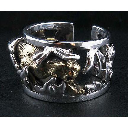 Sterling Silber Japanischer Gold Tiger Ring