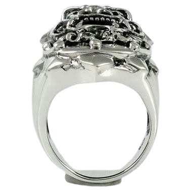 Серебряное кольцо с японской маской дьявола из стерлингового серебра