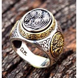 Sterling Silver Gothic Japanese Phenix Rings