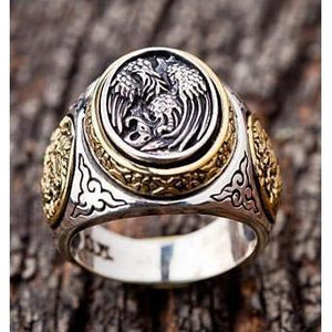 Sterling Silver Gothic Japanese Phenix Rings