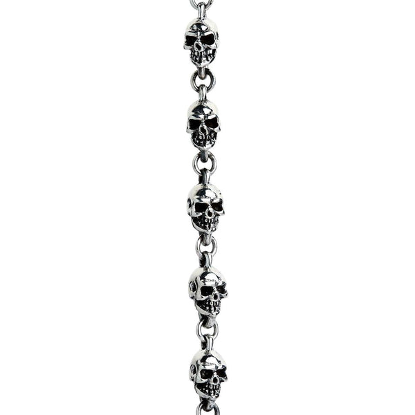 Sterling Silver Skull Jesus Chain Necklace