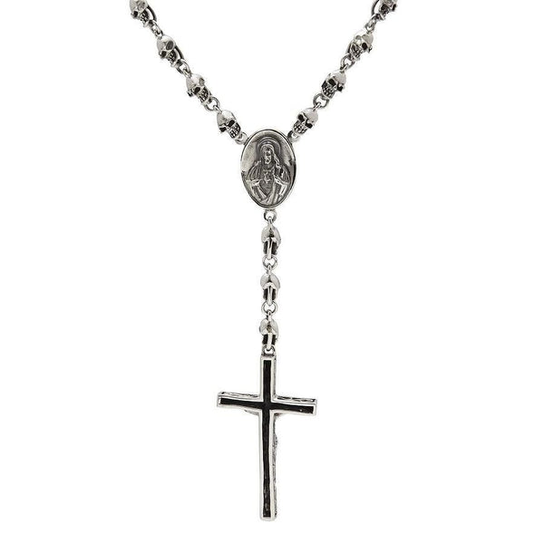 Jesus Totenkopf Gothic Halskette aus Sterlingsilber