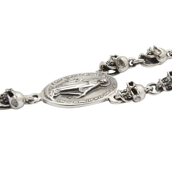 Готическое ожерелье из стерлингового серебра с черепом Иисуса
