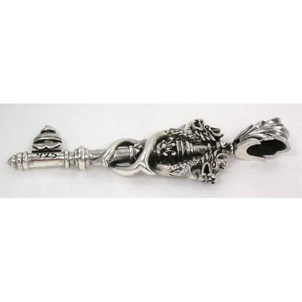 Sterling Silver Key Dragon Pendant