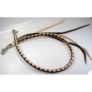 Chaîne de portefeuille en cuir véritable marron clair