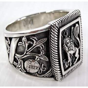 Lion Rasta Sterling Silver Men's Ring