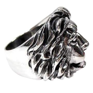 Bague Lion pour homme en argent sterling