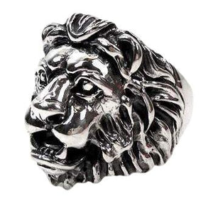 Bague Lion pour homme en argent sterling