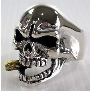 Байкерское кольцо Mafia Skull