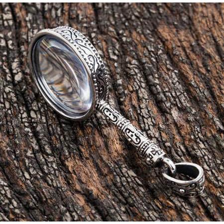 Magnifying Glass Silver Pendant