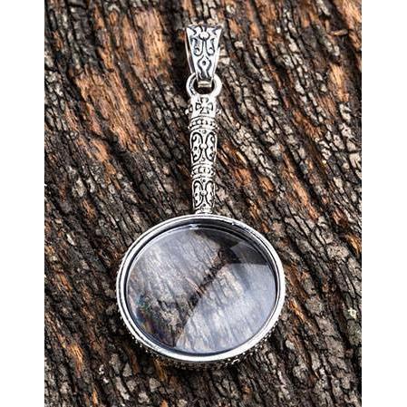 Magnifying Glass Silver Pendant