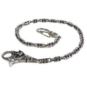 Sterling Silver Maltese Cross Wallet Chain