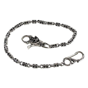 Sterling Silver Maltese Cross Wallet Chain