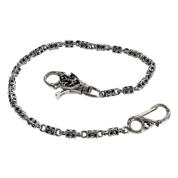 Sterling Silver Maltese Cross Wallet Chain