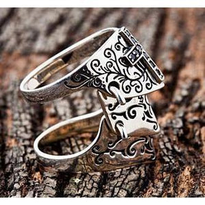 Silver Medieval Armor Ring