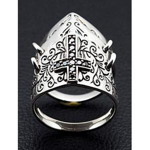 Silver Medieval Armor Ring