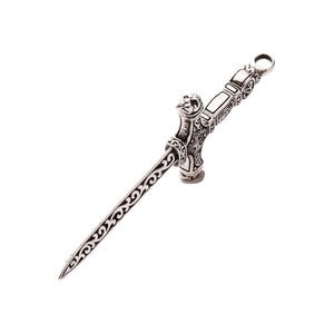 Pendentif épée de guerrier en argent sterling