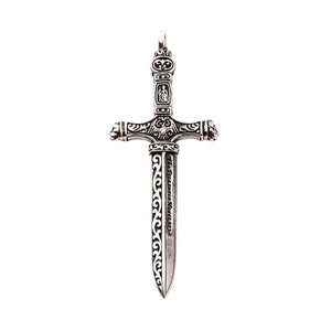 Pendentif épée de guerrier en argent sterling