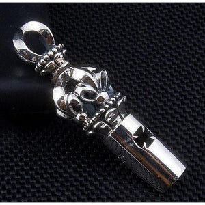 Pendentif sifflet médiéval en argent sterling