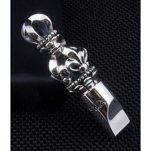 Pendentif sifflet médiéval en argent sterling