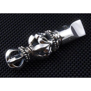Pendentif sifflet médiéval en argent sterling