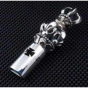 Pendentif sifflet médiéval en argent sterling