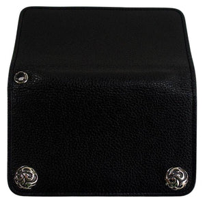 Cartera mediana de piel de vacuno auténtica