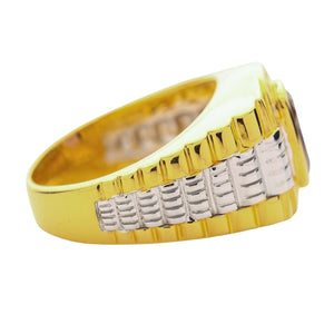 Herren Rolex Ring aus Gelbgold mit Amethyst