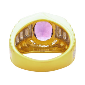Herren Rolex Ring aus Gelbgold mit Amethyst