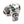 Emerald Eyes Silver Mens Skull Rings