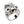 Emerald Eyes Silver Mens Skull Rings