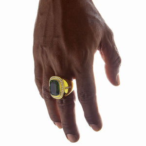 Mens Huge Natural Green Peridot Ring