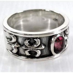 Bagues rubis pour hommes en argent sterling