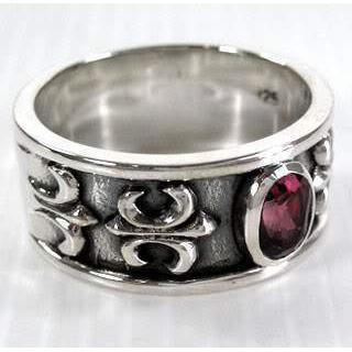 Мужские кольца из стерлингового серебра с рубином