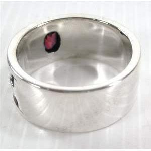 Bagues rubis pour hommes en argent sterling