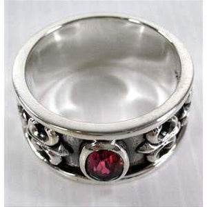 Bagues rubis pour hommes en argent sterling