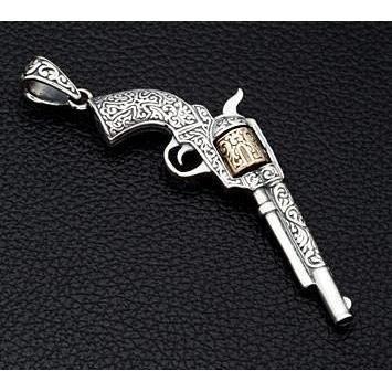 Mexican Gun Sterling Silver Pendants