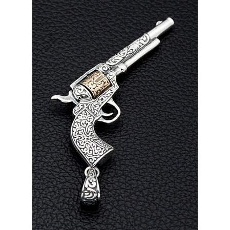 Mexican Gun Sterling Silver Pendants