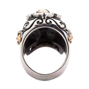 Silver Mexican Sugar Skull Mens Rings