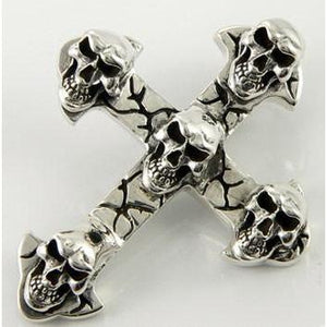 Gothic Kreuz Anhänger mit Totenkopf