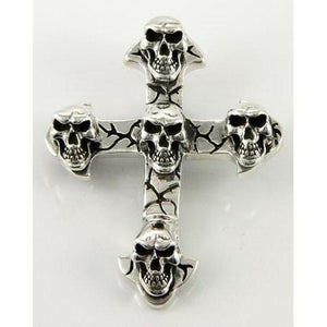 Gothic Kreuz Anhänger mit Totenkopf