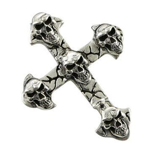 Gothic Kreuz Anhänger mit Totenkopf
