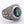 Three-quarter front view of Mystic Quartz Union Jack silver ring and flag shoulder