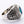 Union Jack shoulder and silver band of Mystic Quartz rock ring