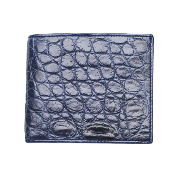 Marinblå krokodil magskinn plånböcker för män