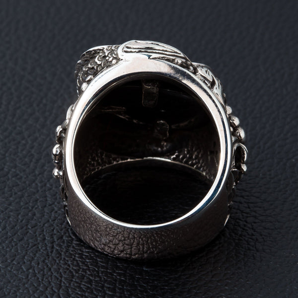 Onyx Sterling Silber Koi Gothic Ring