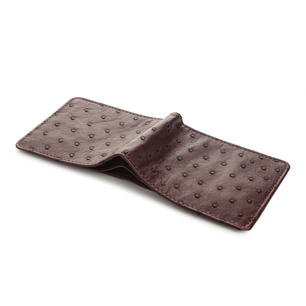 Mörkbrun struts plånbok för män